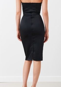 Tubino Bustier In raso Nero 3