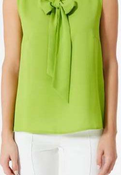 Top con fiocco color lime