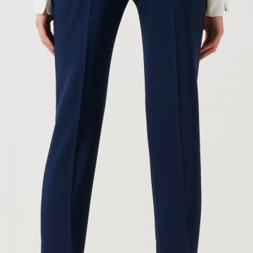 Pantaloni Slim in Tessuto Tecnico Blu 1