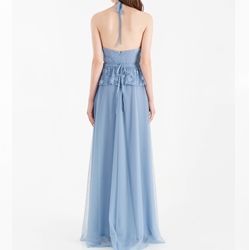 Abito lungo tulle e pizzo dettaglio 1