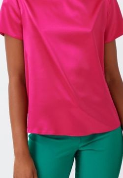 Shirt in Satin color Fuxia 1
