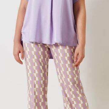 Blusa Curvy Scollo a V in raso