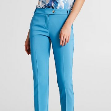 Pantaloni Slim in Tessuto Tecnico Azzurro Carta da Zucchero 3