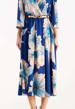 Abito Stampa Maxi Fiori in Raso 2