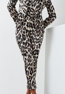 Giacca in Raso Strutturato Animalier 3