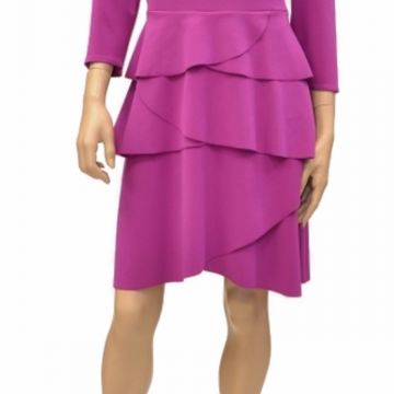 Abito Tubino Curvy color Magenta