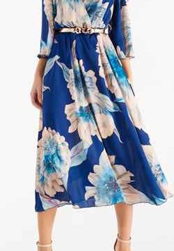 Abito Stampa Maxi Fiori in Raso 1