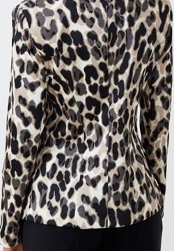 Giacca in Raso Strutturato Animalier 2