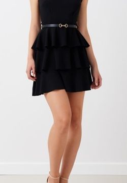 Abito in scuba mano crepe color nero 1