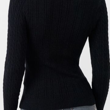 Lupetto lavorazione Trecce color Nero 1