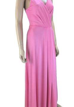 Abito rosa con spacco 2