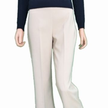 Pantaloni Mid flared in Tessuto Tecnico color Beige