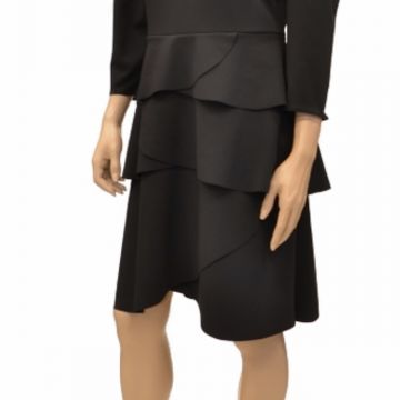 Abito Tubino Curvy color Nero 1