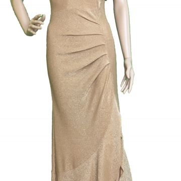 abito lumgo beige  nuovo