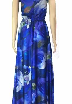 Abito Fantasia Floreale blu 1