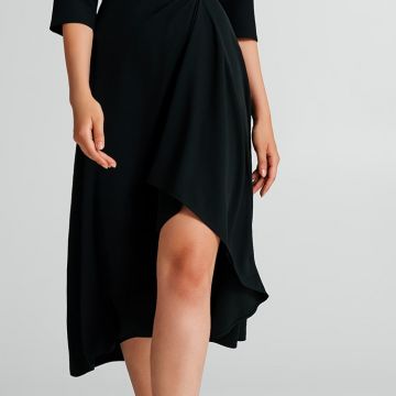 Abito incrocio in Cadi nero