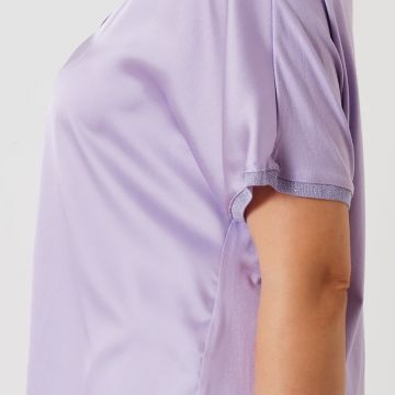 Blusa Curvy Scollo a V in raso 2