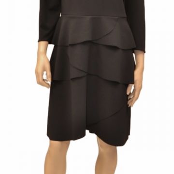 Abito Tubino Curvy color Nero