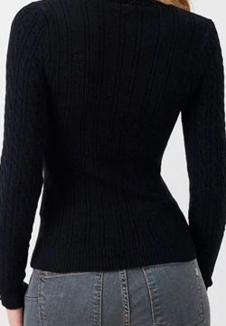 Lupetto lavorazione Trecce color Nero 1