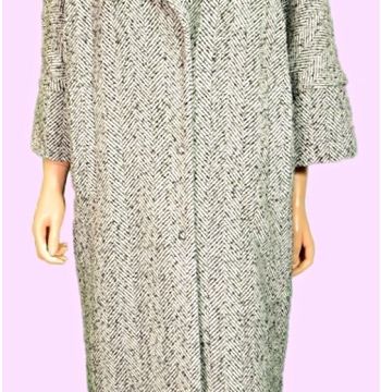 cappotto spinato chiaro a