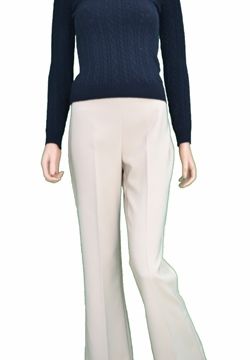 Pantaloni Mid flared in Tessuto Tecnico color Beige