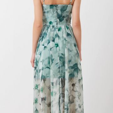 Abito Asimmetrico in Organza stampata 2