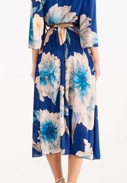 Abito Stampa Maxi Fiori in Raso 3