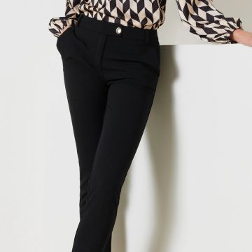 Pantaloni slim in scuba mano crepe 1