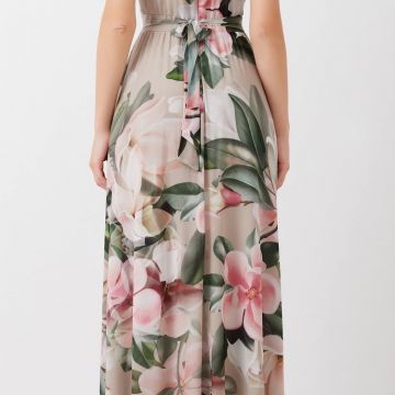 Abito Lungo in tulle stampa floreale 2