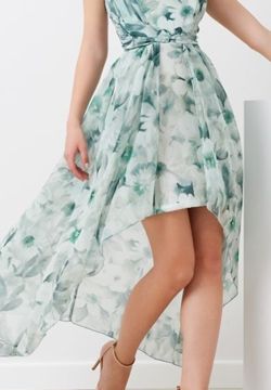Abito Asimmetrico in Organza stampata 3