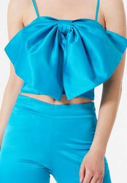 Top in Raso Strutturato con Fiocco 1
