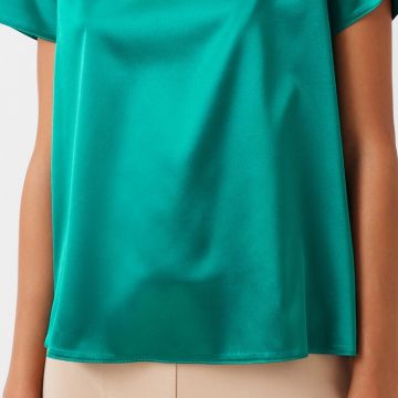 Tshirt in satin color verde