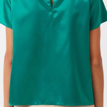 Tshirt in satin color verde 1