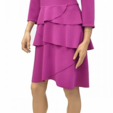 Abito Tubino Curvy color Magenta 1