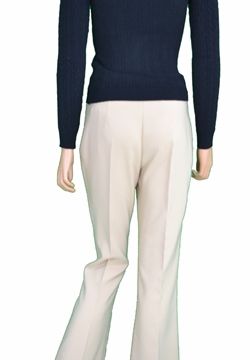 Pantaloni Mid flared in Tessuto Tecnico color Beige 3