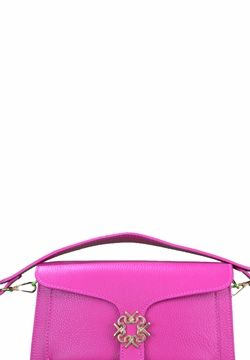 Borsa Vera Pelle Fuxia