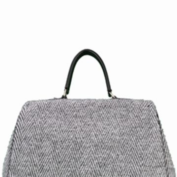Borsa Grande in Tessuto Grigia 1