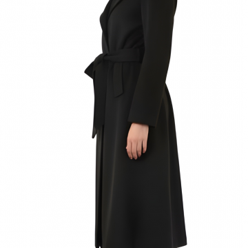 cappotto lungo nero lato 