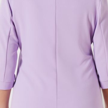 Giacca Curvy elasticizzata con zip Lilla 1