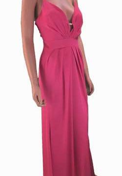 Abito Fuxia con Spacco 3