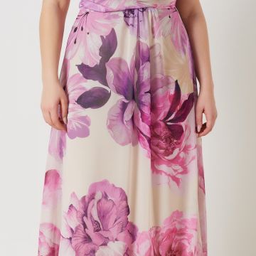 Abito Curvy Lungo Stampa Floreale 3