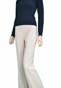 Pantaloni Mid flared in Tessuto Tecnico color Beige 1