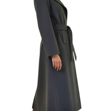 cappotto lungo grigio lato