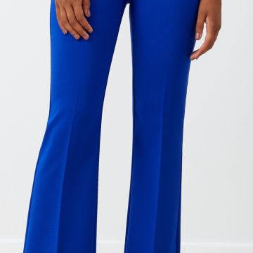 Pantaloni Mid Flared in tessuto tecnico color bluette 2