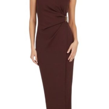 abito rosso bor midi 