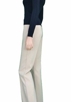Pantaloni Mid flared in Tessuto Tecnico color Beige 2