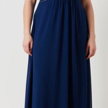 Abito Lungo Curvy in Georgette con Dettaglio Strass 2
