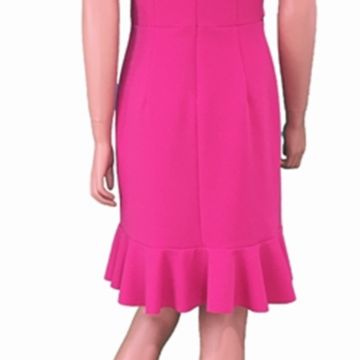 Tubino con Balza e Zip a contrasto fuxia 3