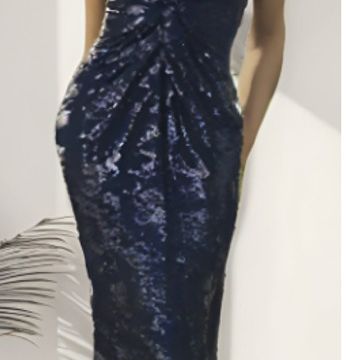 abito blu lungo CFC0123067