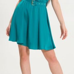 Abito Alette in Raso con Cintura